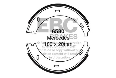 Комплект тормозных колодок EBC Brakes 6580 для MERCEDES-BENZ V-CLASS