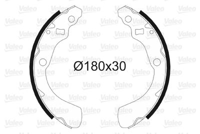 VALEO 564087 Ремкомплект барабанных колодок  для HONDA LOGO (Хонда Лого)