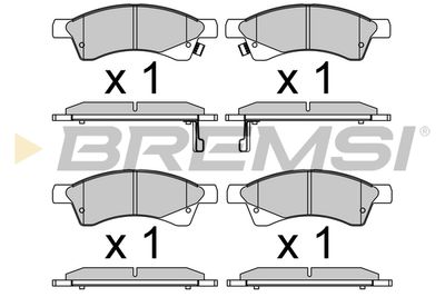 Комплект тормозных колодок, дисковый тормоз BREMSI BP3746 для TATA INDIGO