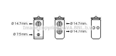 Расширительный клапан, кондиционер AVA QUALITY COOLING HY1294 для HYUNDAI ACCENT