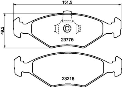 Комплект тормозных колодок, дисковый тормоз MINTEX MDB2616 для FIAT ALBEA