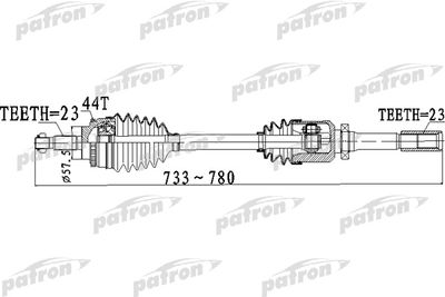 Приводной вал PATRON PDS0263 для RENAULT CLIO