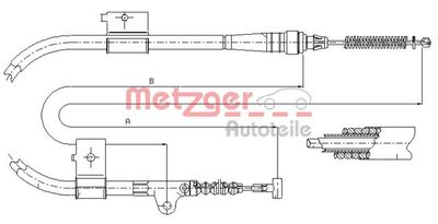Тросик, cтояночный тормоз METZGER 17.0332 для FORD MAVERICK