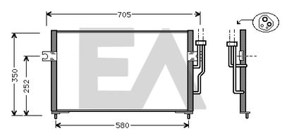 EACLIMA 30C51003 Радиатор кондиционера EACLIMA для MITSUBISHI SPACE