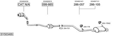Układ wydechowy BOSAL SYS03495
