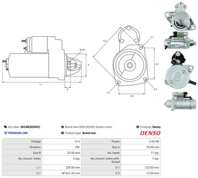 STARTER AS-PL S6248DENSO 4