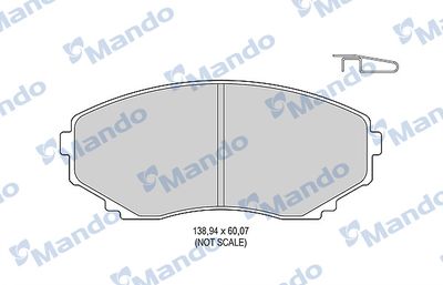 Комплект тормозных колодок, дисковый тормоз MANDO MBF015626 для MAZDA MPV