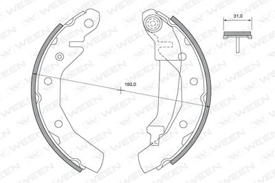 Комплект тормозных колодок WEEN 152-2026 для DAEWOO TICO