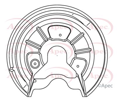 Splash Panel, brake disc APEC ASG1051