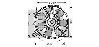 Вентилятор, охлаждение двигателя EACLIMA 33V52039 для MAZDA DEMIO
