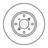 BORG & BECK BBD5090 Тормозные диски для HONDA PRELUDE IV (BB_) 2.2 i 16V Vtec (BB1)