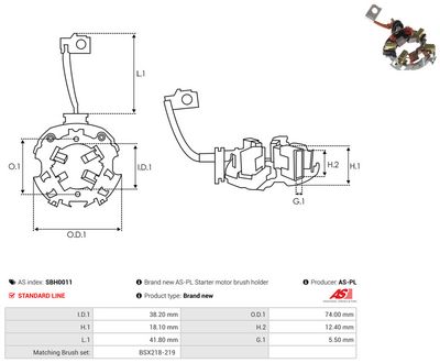 Vorschau Halter, Kohlebürsten Ansicht 2