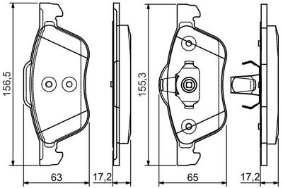 BOSCH 0 986 495 118 Тормозные колодки и сигнализаторы  для NISSAN PRIMERA Hatchback (P11) 2.0 16V