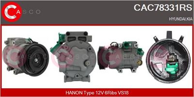 COMPRESOR CLIMATIZARE CASCO CAC78331RS