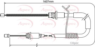 Cable Pull, parking brake APEC CAB1178