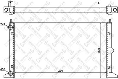 Радиатор, охлаждение двигателя STELLOX 10-25243-SX для FORD GALAXY