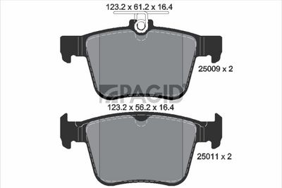 Zestaw klocków hamulcowych, hamulce tarczowe PAGID T1977N