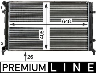 Radiator, engine cooling CR 30 000P