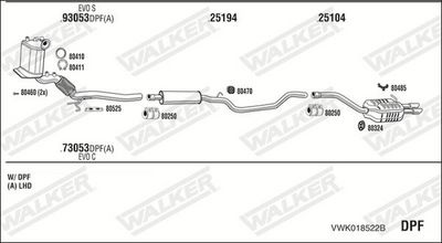 Изпускателна система WALKER VWK018522B