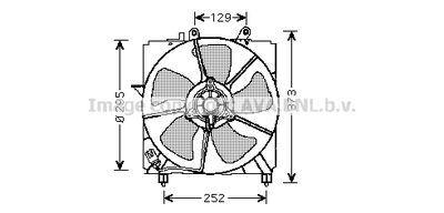 Вентилятор, охлаждение двигателя AVA QUALITY COOLING TO7517 для TOYOTA PASEO