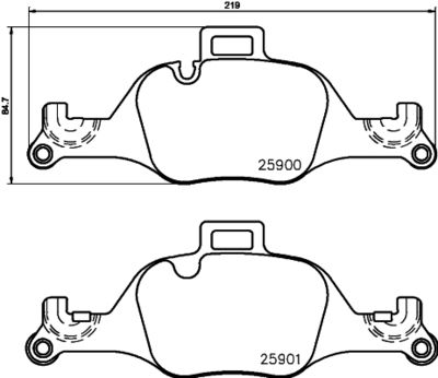 Комплект тормозных колодок, дисковый тормоз HELLA 8DB 355 036-531 для BMW X4
