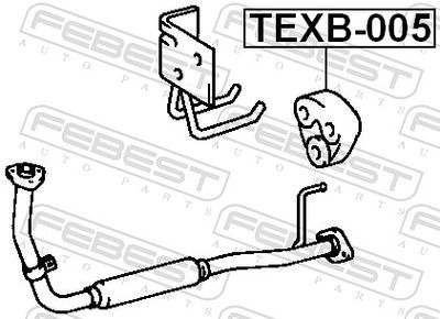 SET MONTARE SISTEM DE ESAPAMENT FEBEST TEXB005 1