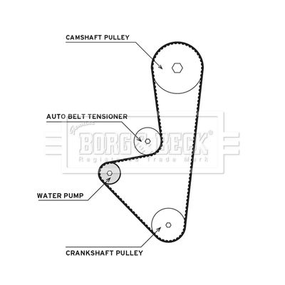 Water Pump & Timing Belt Kit Borg & Beck BTW1033