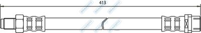 APEC Brake Hose BHO4081