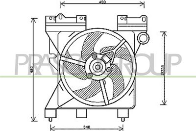 VENTILATOR RADIATOR PRASCO CI715F005