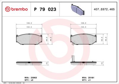BREMBO Remblokkenset, schijfrem PRIME LINE (P 79 023)