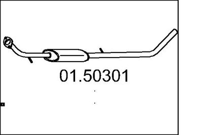 Средний глушитель выхлопных газов MTS 01.50301 для OPEL MOKKA