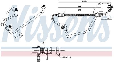 тръбопровод високо налягане, климатизация NISSENS 84032