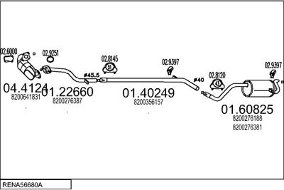 SISTEM DE ESAPAMENT MTS RENA56680A018314