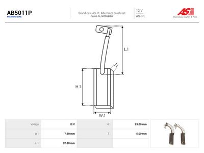Uhlíkový kartáč, generátor AS-PL AB5011P