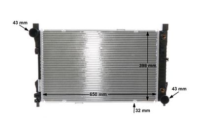 Radiator, engine cooling CR 387 000S