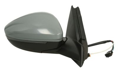Zijspiegel Rechts (elektrisch, in reliëf, met verwarming, under-coated, met indicator, met temperatuursensor, (en) version with led) past: LANCIA YPSILON L21  OPEL CORSA F  PEUGEOT 208 I 06.15-
