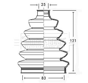 Bellow, drive shaft Borg & Beck BCB2343