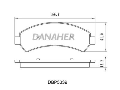 DANAHER DBP5339 Тормозные колодки и сигнализаторы  для CHEVROLET  (Шевроле Блазер)