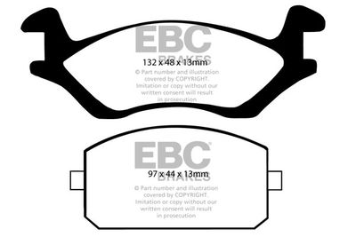 Комплект тормозных колодок, дисковый тормоз EBC Brakes DP322 для TOYOTA STARLET