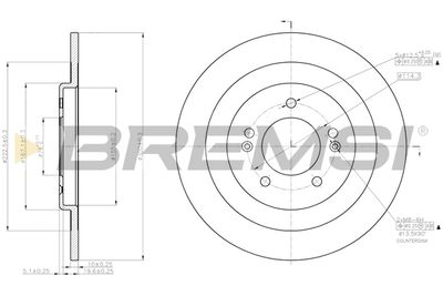 BREMSI CD8201S Тормозные диски  для HYUNDAI i40 I CW (VF) 1.6 CRDi
