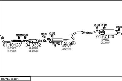 SISTEM DE ESAPAMENT MTS ROVE31840A004015