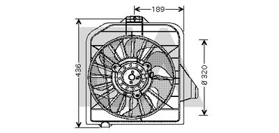 Вентилятор, охлаждение двигателя EACLIMA 33V12003 для DODGE CARAVAN