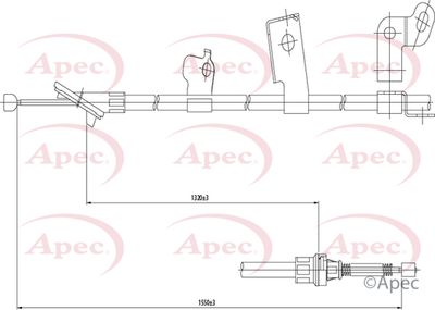 Cable Pull, parking brake APEC CAB1538