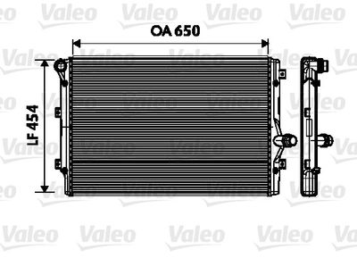 Радиатор, охлаждение двигателя VALEO 734333 для VW JETTA