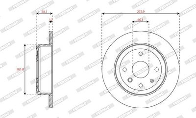 BREMSSCHEIBE FERODO DDF1944C 1