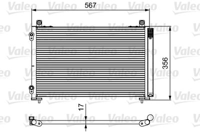 VALEO 814097 Радиатор кондиционера  для PEUGEOT (Пежо)