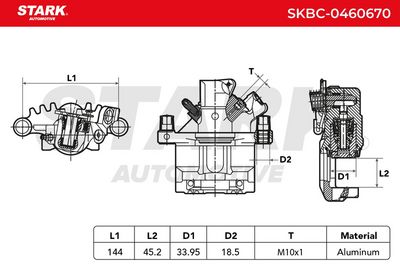 спирачен апарат STARK SKBC-0460670