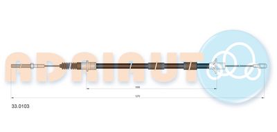 въжен механизъм, задействане на съединителя ADRIAUTO 33.0103