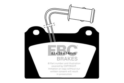 Комплект тормозных колодок, дисковый тормоз EBC Brakes DP398 для AUSTIN METRO