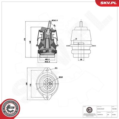Zavěšení motoru ESEN SKV 75SKV068